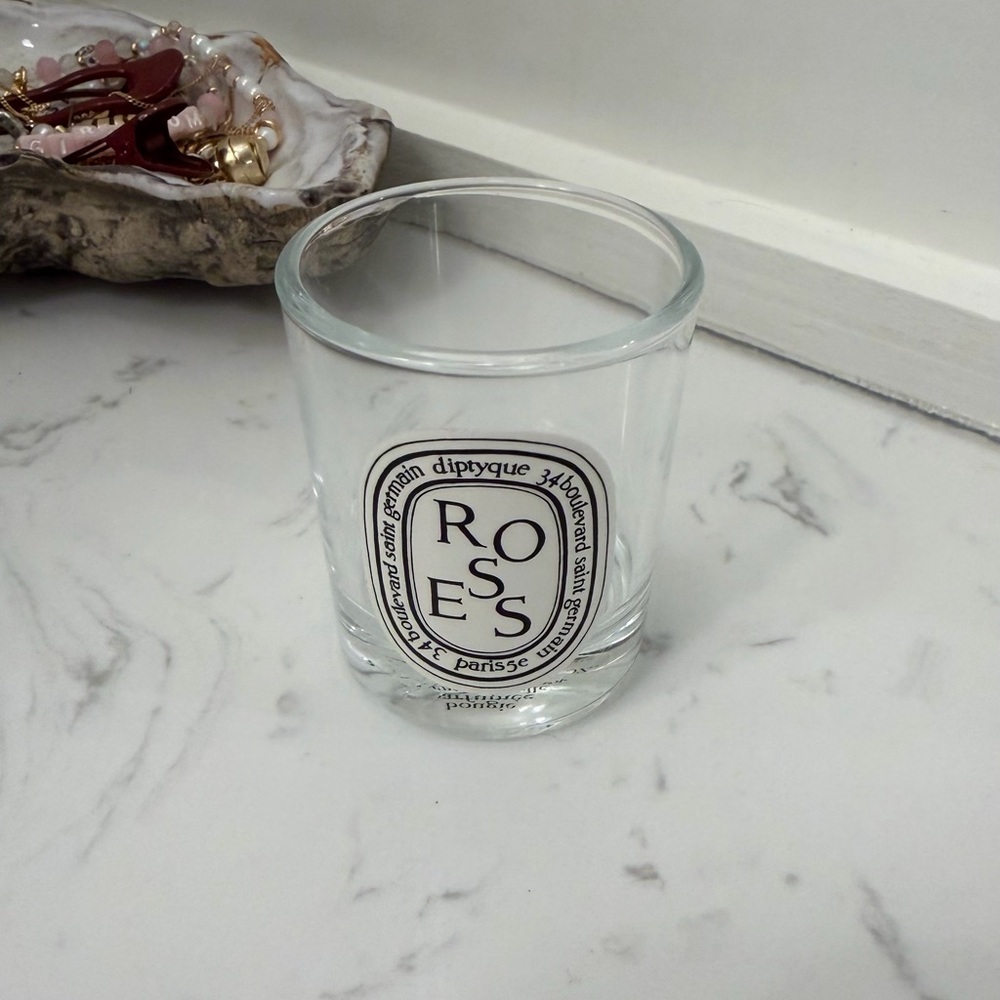 Empty mini diptyque Roses votive